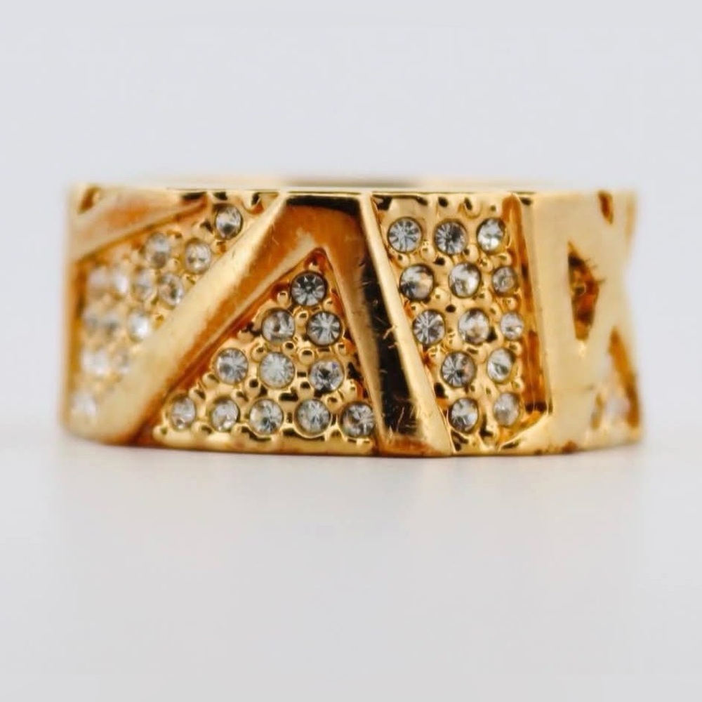 Swarovski Emblema gold tone chunky Ring